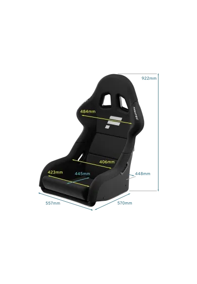 Fanatec GT Cockpit Seat Black dimensions