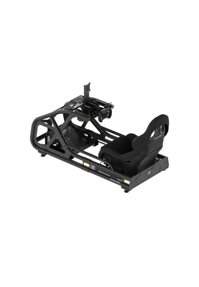 Fanatec ClubSport GT Kokpit Czarny widok od lewej strony z przykładowymi akcesoriami