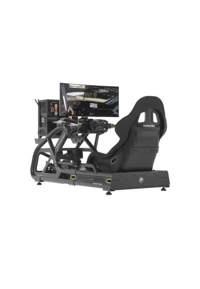 Fanatec ClubSport GT Kokpit Czarny widok od tyłu z lewej z małym monitorem