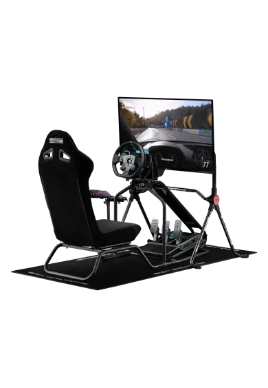 Next Level Racing RC Essential widok od tyłu z przykładowym setupem