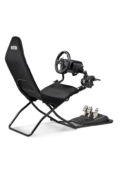Next Level Racing GTLITE AIR widok od tyłu z prawej z akcesoriami