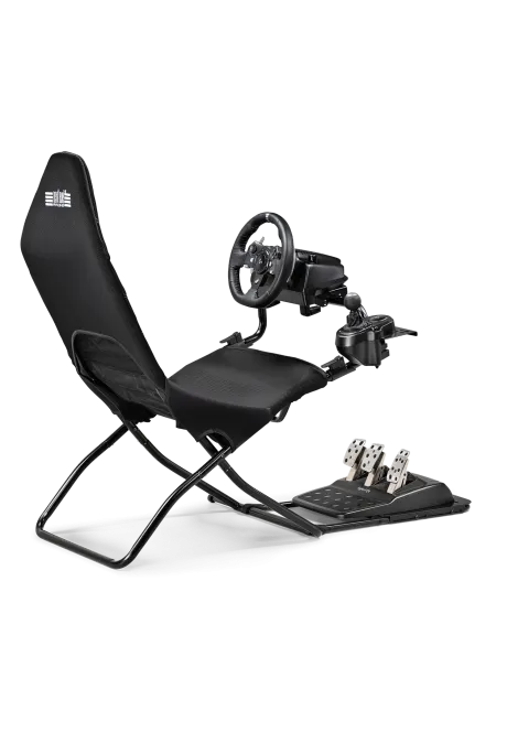 Next Level Racing GTLITE AIR widok od tyłu z prawej z akcesoriami