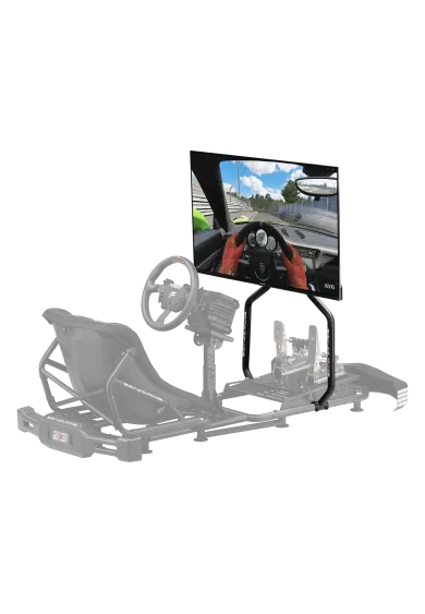 Next Level Racing Stojak Na Monitor Go Kart Plus przykład zestawu