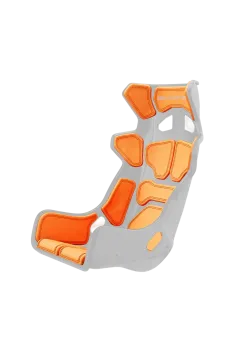 Simgasm Atlas GT Seat variant white-orange front side view
