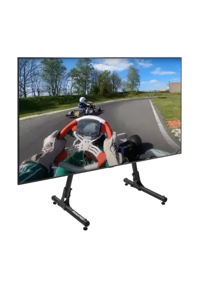 Fanatec CSL Cockpit Stojak Na Monitor z zamontowanym przykładowym monitorem