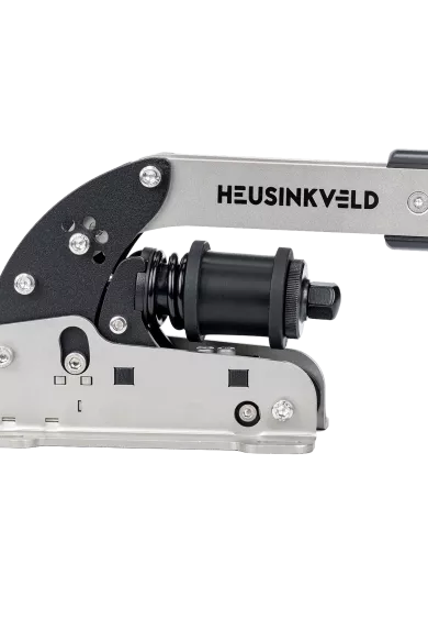 Heusinkveld Hamulec Ręczny w pozycji bocznej zbliżenie na mechanizm od prawej strony