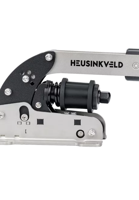 Heusinkveld Hamulec Ręczny w pozycji bocznej zbliżenie na mechanizm od prawej strony
