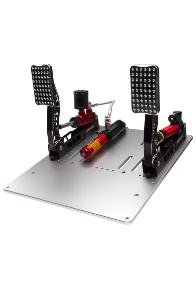 simline.euSimagic P2000 - L200RFSimagicSimagic P2000 L200RF is a 2-pedal sim racing set (throttle + brake) with a powerful 200 kg Load Cell brake and hydraulic design. No clutch – perfect for iRacing and GT racers. Fully compatible with Alpha Mini, Alpha, and Alpha U.
The carbon fiber heel plate P-C200, heel stop P-F268 and haptic motor P-HPR are not included with the Simagic P2000 pedals – they must be purchased separately.