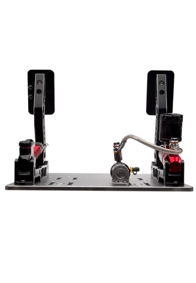 simline.euSimagic P2000 - L200RFSimagicSimagic P2000 L200RF is a 2-pedal sim racing set (throttle + brake) with a powerful 200 kg Load Cell brake and hydraulic design. No clutch – perfect for iRacing and GT racers. Fully compatible with Alpha Mini, Alpha, and Alpha U.
The carbon fiber heel plate P-C200, heel stop P-F268 and haptic motor P-HPR are not included with the Simagic P2000 pedals – they must be purchased separately.