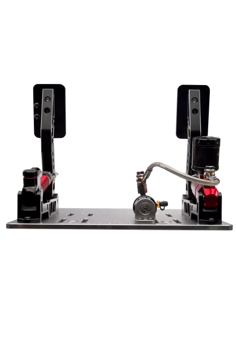 simline.euSimagic P2000 - L200RFSimagicSimagic P2000 L200RF is a 2-pedal sim racing set (throttle + brake) with a powerful 200 kg Load Cell brake and hydraulic design. No clutch – perfect for iRacing and GT racers. Fully compatible with Alpha Mini, Alpha, and Alpha U.
The carbon fiber heel plate P-C200, heel stop P-F268 and haptic motor P-HPR are not included with the Simagic P2000 pedals – they must be purchased separately.