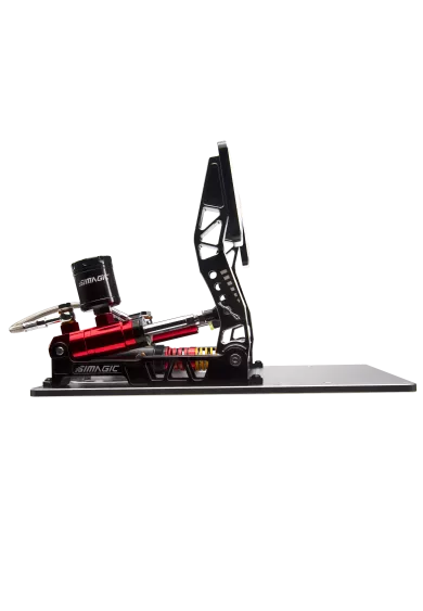 simline.euSimagic P2000 - L200RFSimagicSimagic P2000 L200RF is a 2-pedal sim racing set (throttle + brake) with a powerful 200 kg Load Cell brake and hydraulic design. No clutch – perfect for iRacing and GT racers. Fully compatible with Alpha Mini, Alpha, and Alpha U.
The carbon fiber heel plate P-C200, heel stop P-F268 and haptic motor P-HPR are not included with the Simagic P2000 pedals – they must be purchased separately.
