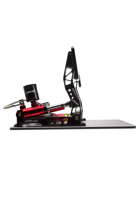 simline.euSimagic P2000 - L200RFSimagicSimagic P2000 L200RF is a 2-pedal sim racing set (throttle + brake) with a powerful 200 kg Load Cell brake and hydraulic design. No clutch – perfect for iRacing and GT racers. Fully compatible with Alpha Mini, Alpha, and Alpha U.
The carbon fiber heel plate P-C200, heel stop P-F268 and haptic motor P-HPR are not included with the Simagic P2000 pedals – they must be purchased separately.