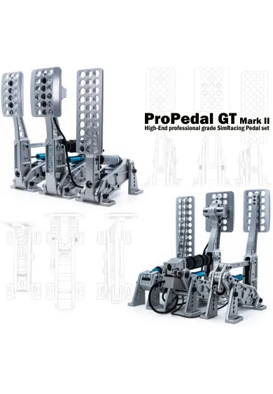 simline.euSimtrecs Pro Pedal GT Mark IISimtrecsProfesjonalny zestaw pedałów Simtrecs ProPedal GT Mark II z czujnikiem Load Cell 200 kg i amortyzatorami. W pełni regulowane, wykonane z aluminium, kompatybilne z PC. Idealne dla wymagających fanów simracingu.