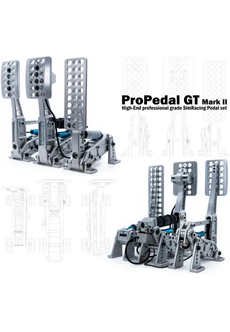 simline.euSimtrecs Pro Pedal GT Mark IISimtrecsProfesjonalny zestaw pedałów Simtrecs ProPedal GT Mark II z czujnikiem Load Cell 200 kg i amortyzatorami. W pełni regulowane, wykonane z aluminium, kompatybilne z PC. Idealne dla wymagających fanów simracingu.