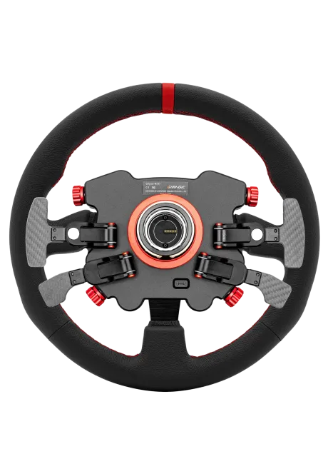 simline.euSimagic GT Pro Hub(K) Round LeatherSimagicSimagic GT Pro Hub(K) Round Leather to kompletna kierownica z okrągłą, skórzaną obręczą P-330R-K o średnicy 330 mm. Rozbudowany hub z 8 przyciskami RGB, enkoderami, łopatkami zmiany biegów i podwójnym sprzęgłem sprawdzi się w samochodach GT, rajdowych, driftowych, drogowych i klasycznych. QR50 znajduje się w zestawie, a kierownica współpracuje z bazami Simagic Alpha i Alpha EVO.