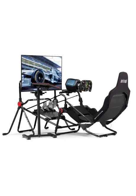 Next Level Racing Formula Lite Pro z dodatkowymi akcesoriami, widok od tyłu