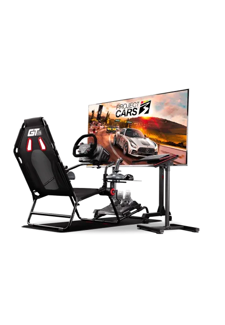 Next Level Racing Kokpit GT-Lite od tyłu z prawej w przykładowej konfiguracji