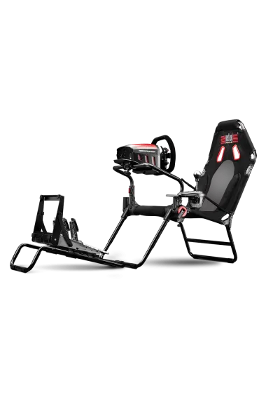 Next Level Racing Kokpit GT-Lite widok od przodu z lewej w przykładowej konfiguracji