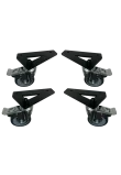 SimXPro 4x Feet Brackets + 4x 75mm Locking Wheels