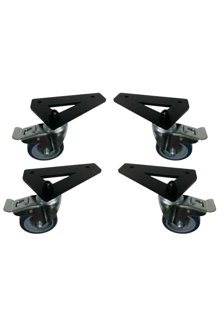 SimXPro 4x Feet Brackets + 4x 75mm Locking Wheels