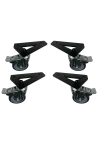 SimXPro 4x Feet Brackets + 4x 75mm Locking Wheels