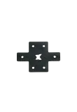 SimXPro 2x Płyta łącząca krzyżakowa 3mm - 40-80 - Czarna