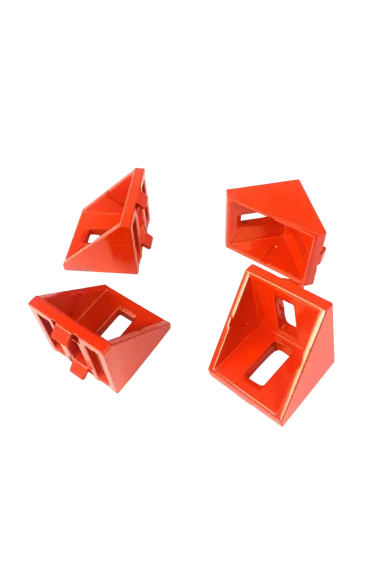SimXPro 4x Corner Bracket - 40x40 Red