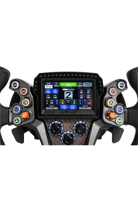 Simagic Zeus GT with additional display magicdash 4 front view zoom