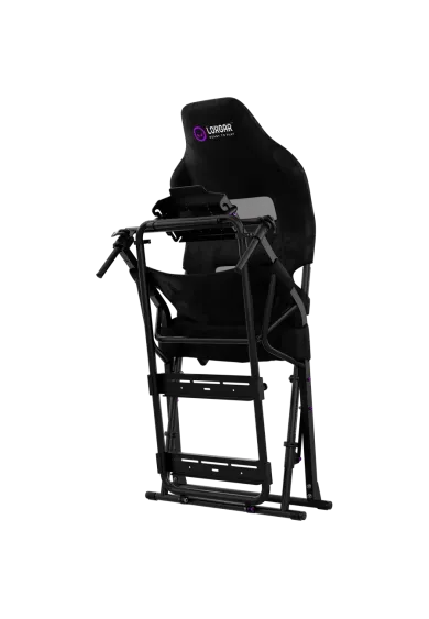 Cockpit LORGAR Flex RAF1 Black in folded position view from left front