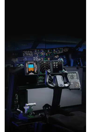 Moza AMPCD Display Panel example of use in civil plane simulation