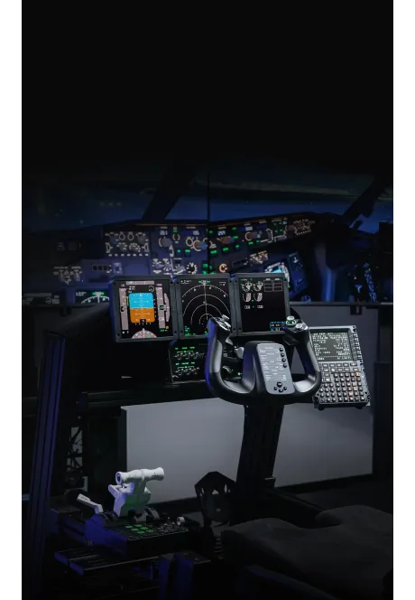 Moza AMPCD Display Panel example of use in civil plane simulation