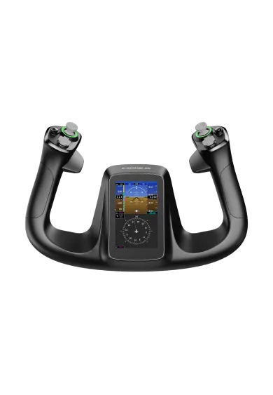 Moza MFY Pro Yoke front view with display on
