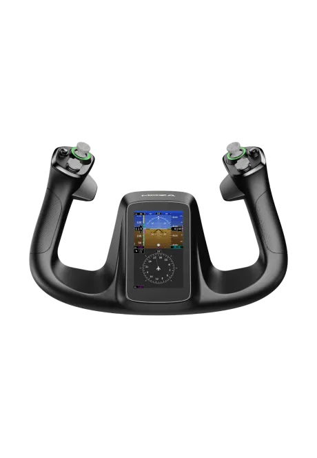 Moza MFY Pro Yoke front view with display on