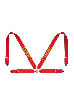 Sabelt 4P Seatbelts Racing Red front view