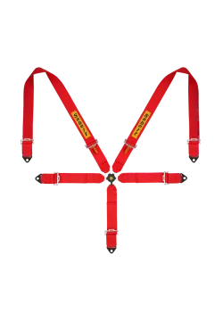 Sabelt 5P Seatbelts Racing Red Variant front view