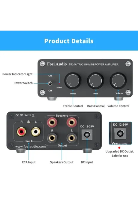 Fosi Audio TB10A product details