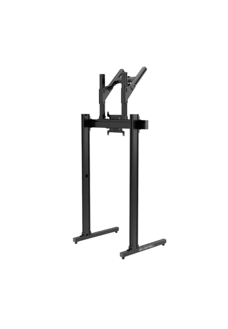 Simgasm Apex Dual Monitor Stand black rear left side view