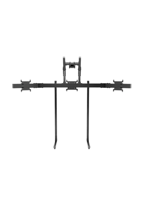 Simgasm Apex Quad Monitor Stand black front view
