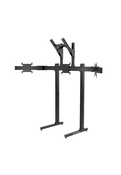 Simgasm Apex Quad Monitor Stand black front right side view