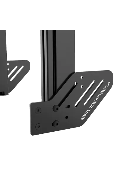 Simgasm Apex Integrated Dual Monitor Stand black simrig mount zoom view