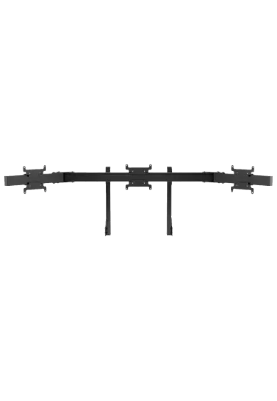 Simgasm Apex Integrated Triple Monitor Stand black front view