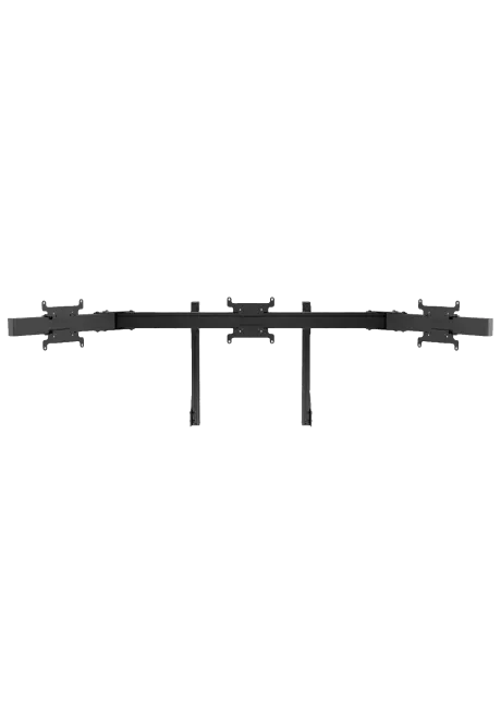 Simgasm Apex Integrated Triple Monitor Stand black front view