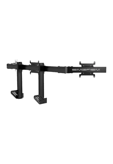 Simgasm Apex Integrated Triple Monitor Stand black rear view