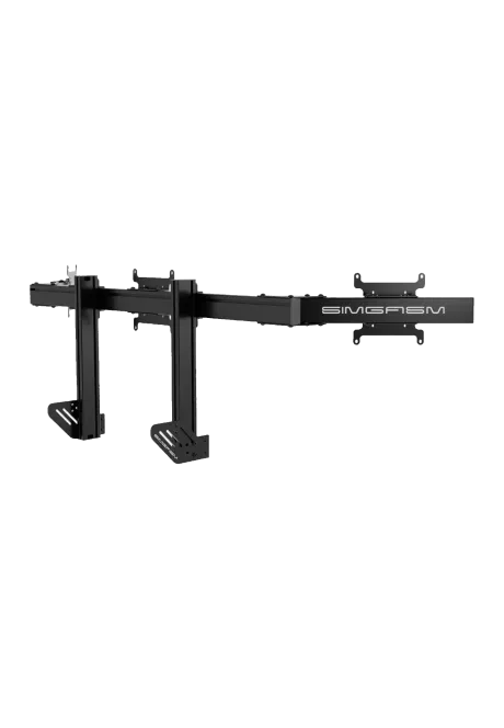 Simgasm Apex Integrated Triple Monitor Stand black rear view