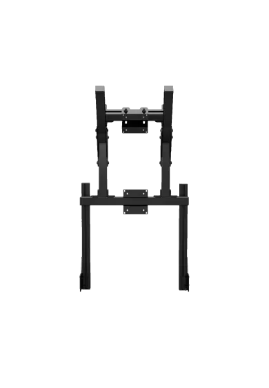 Simgasm Core Integrated Dual Monitor Stand black front view