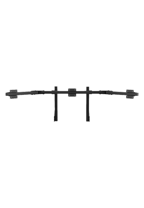 Simgasm Core Integrated Triple Monitor Stand black front view