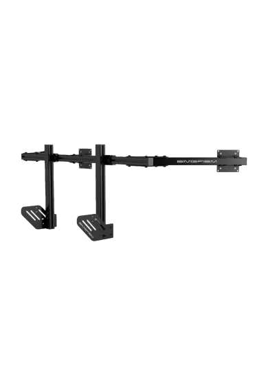 Simgasm Core Integrated Triple Monitor Stand black rear view