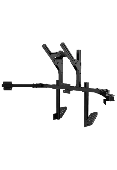 Simgasm Core Integrated Quad Monitor Stand black front right side view