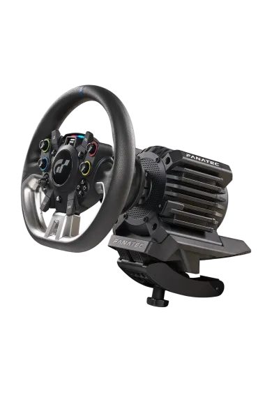 Fanatec Gran Turismo DD PRO wheel and wheelbase view